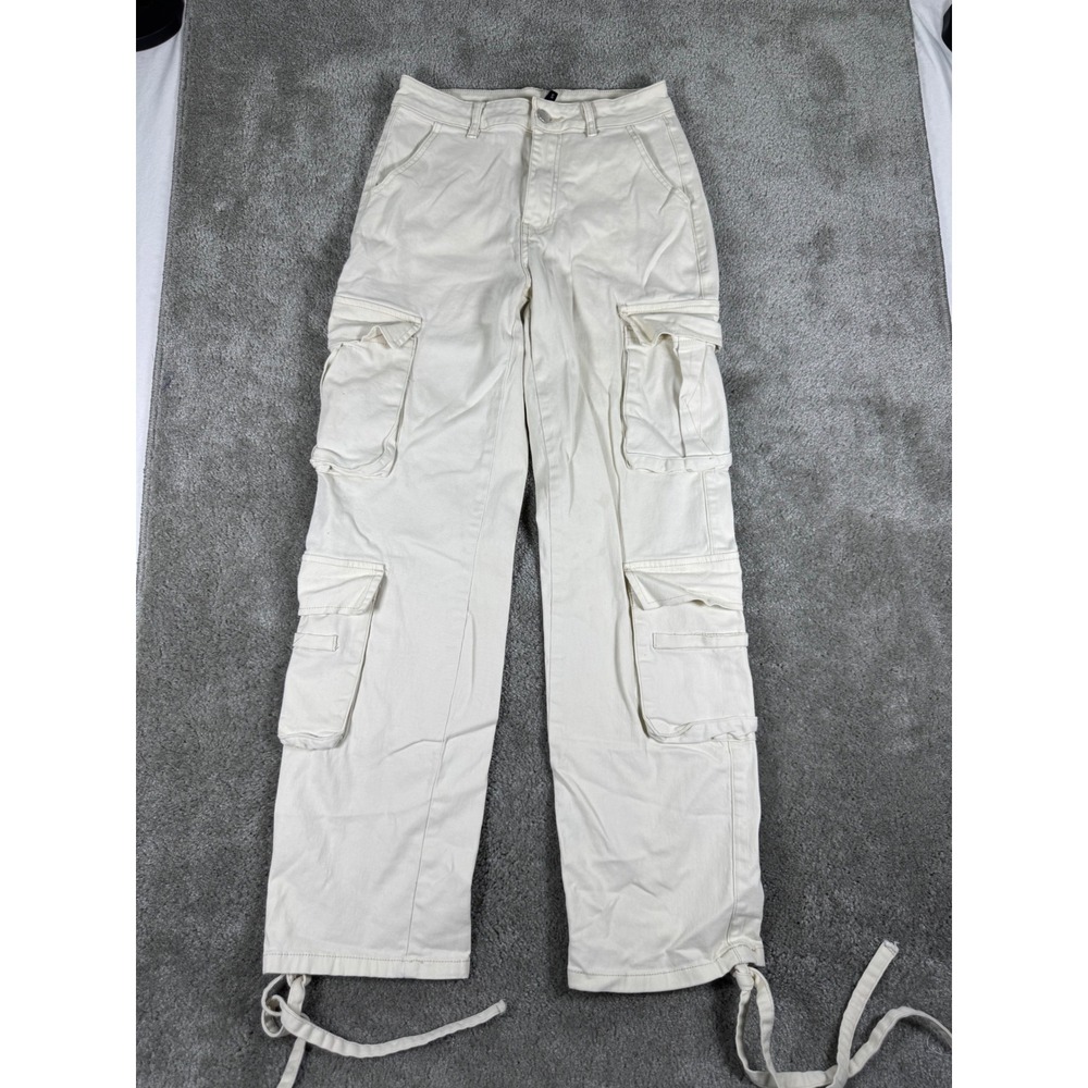 Gilipur Womens Apricot Cargo Pants High Waisted Utility Trousers Size S TL280
